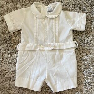 Vintage Alexis Christening/Special Occasion Romper, Made in USA, Size 3 Months
